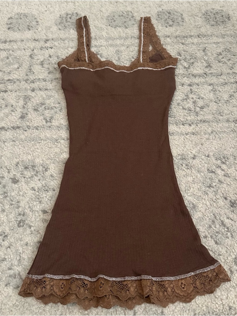 Vintage Hollister Cami Tank Top XS Babydoll Lace Trim Coquette Y2K Bella Swan - Picture 5 of 6